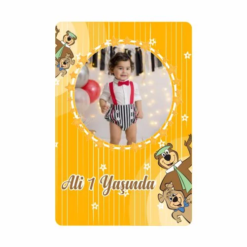 Ayı Temalı Doğum Günü Magneti